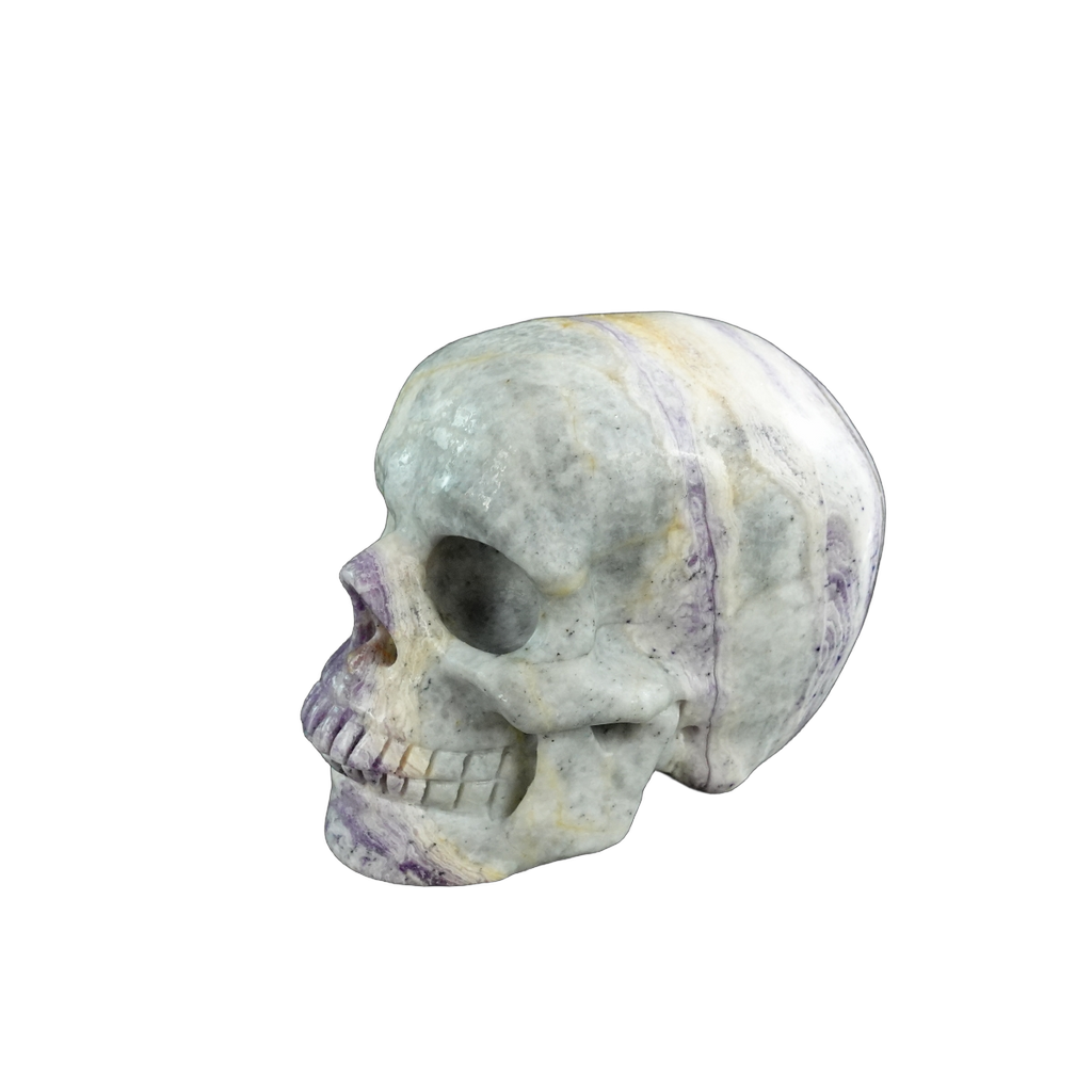 3.0" Purple Malachite Crystal Skull Carving - Unique Piece #PM05