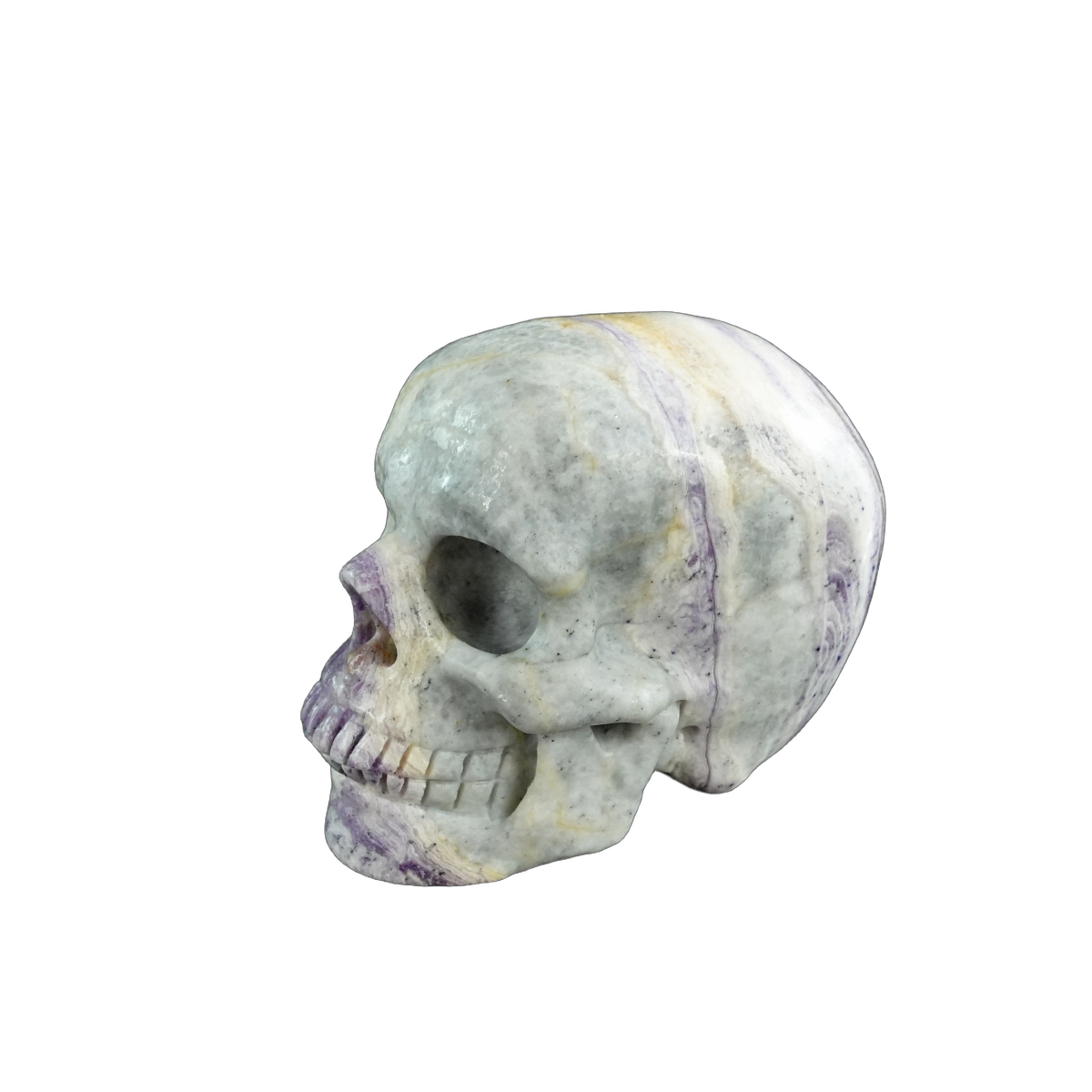 3.0" Purple Malachite Crystal Skull Carving - Unique Piece #PM05