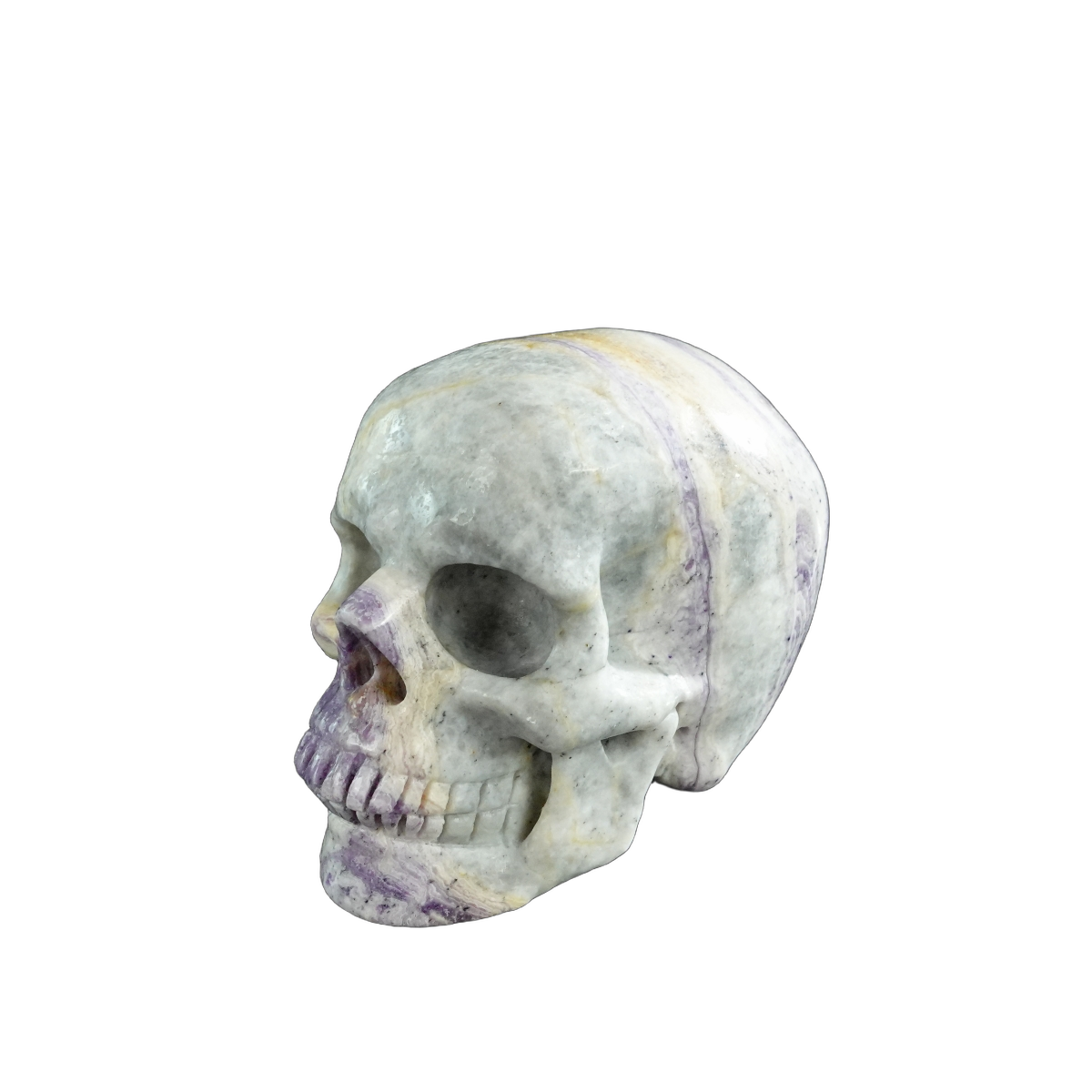 3.0" Purple Malachite Crystal Skull Carving - Unique Piece #PM05