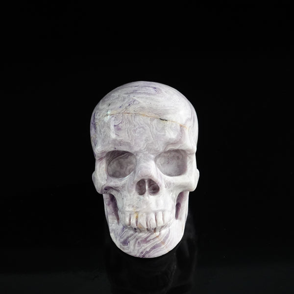 3.0" Purple Malachite Crystal Skull Carving - Unique Piece #PM07