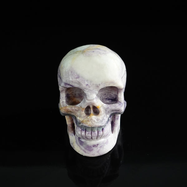 3.0" Purple Malachite Crystal Skull Carving - Unique Piece #PM09