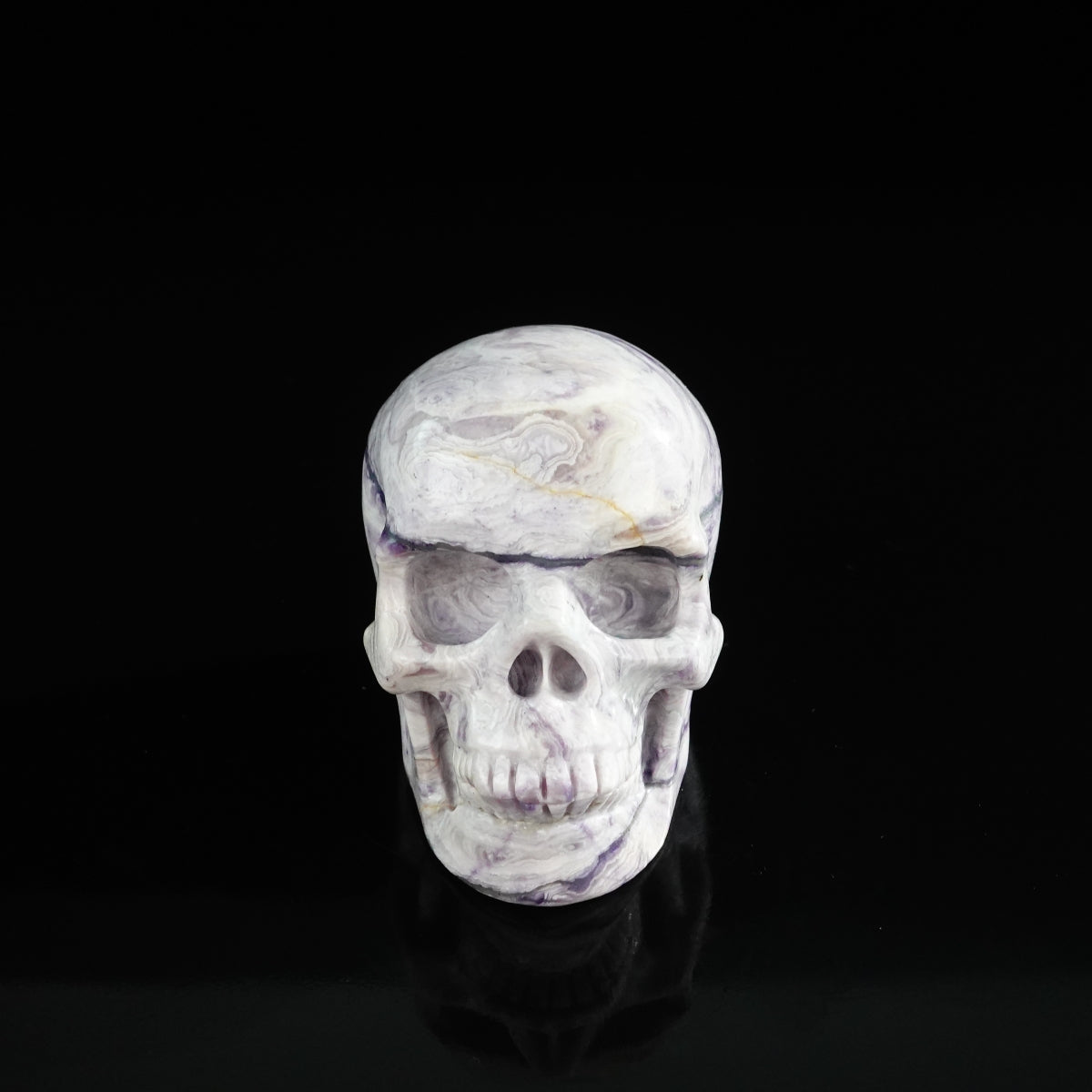 3.0" Purple Malachite Crystal Skull Carving - Unique Piece #PM10