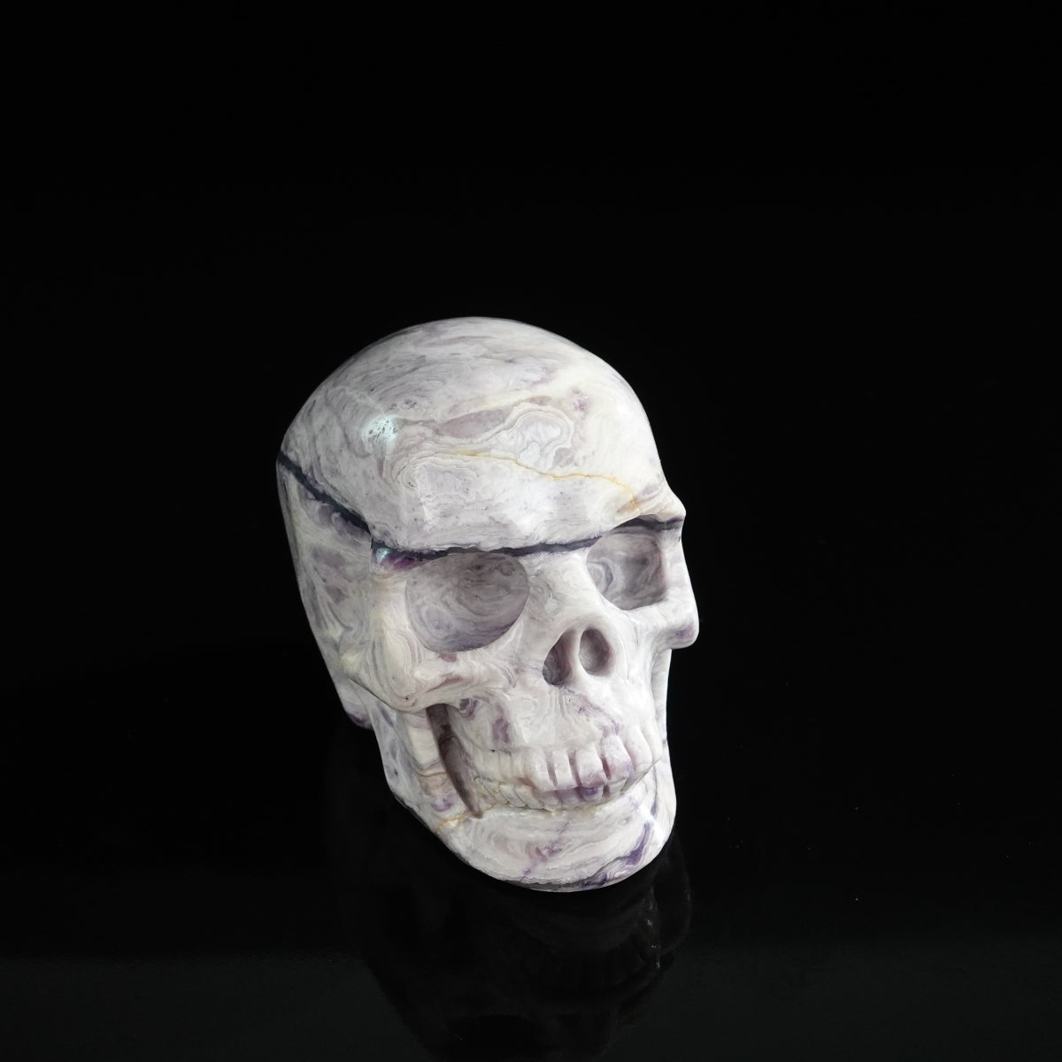 3.0" Purple Malachite Crystal Skull Carving - Unique Piece #PM10