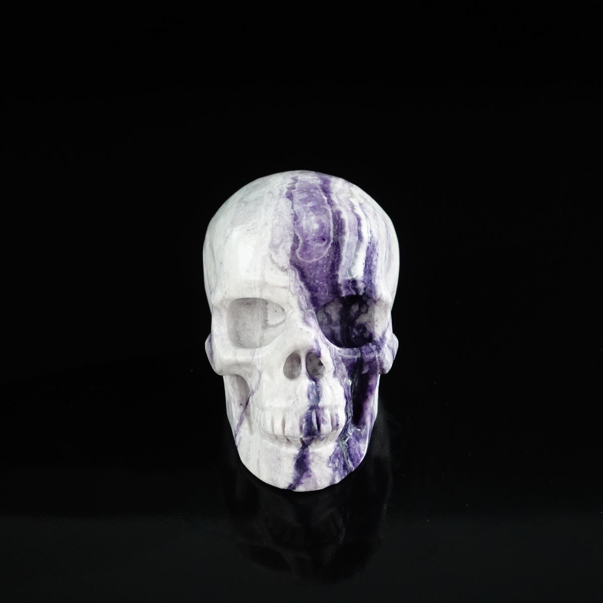3.0" Purple Malachite Crystal Skull Carving - Unique Piece #PM11
