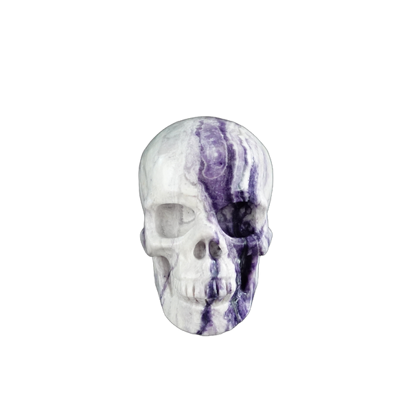 3.0" Purple Malachite Crystal Skull Carving - Unique Piece #PM11