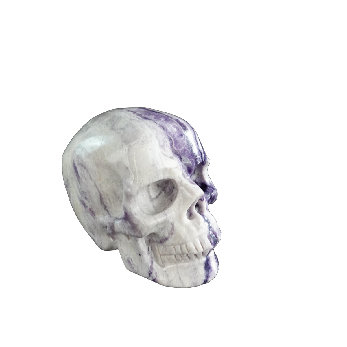 3.0" Purple Malachite Crystal Skull Carving - Unique Piece #PM11