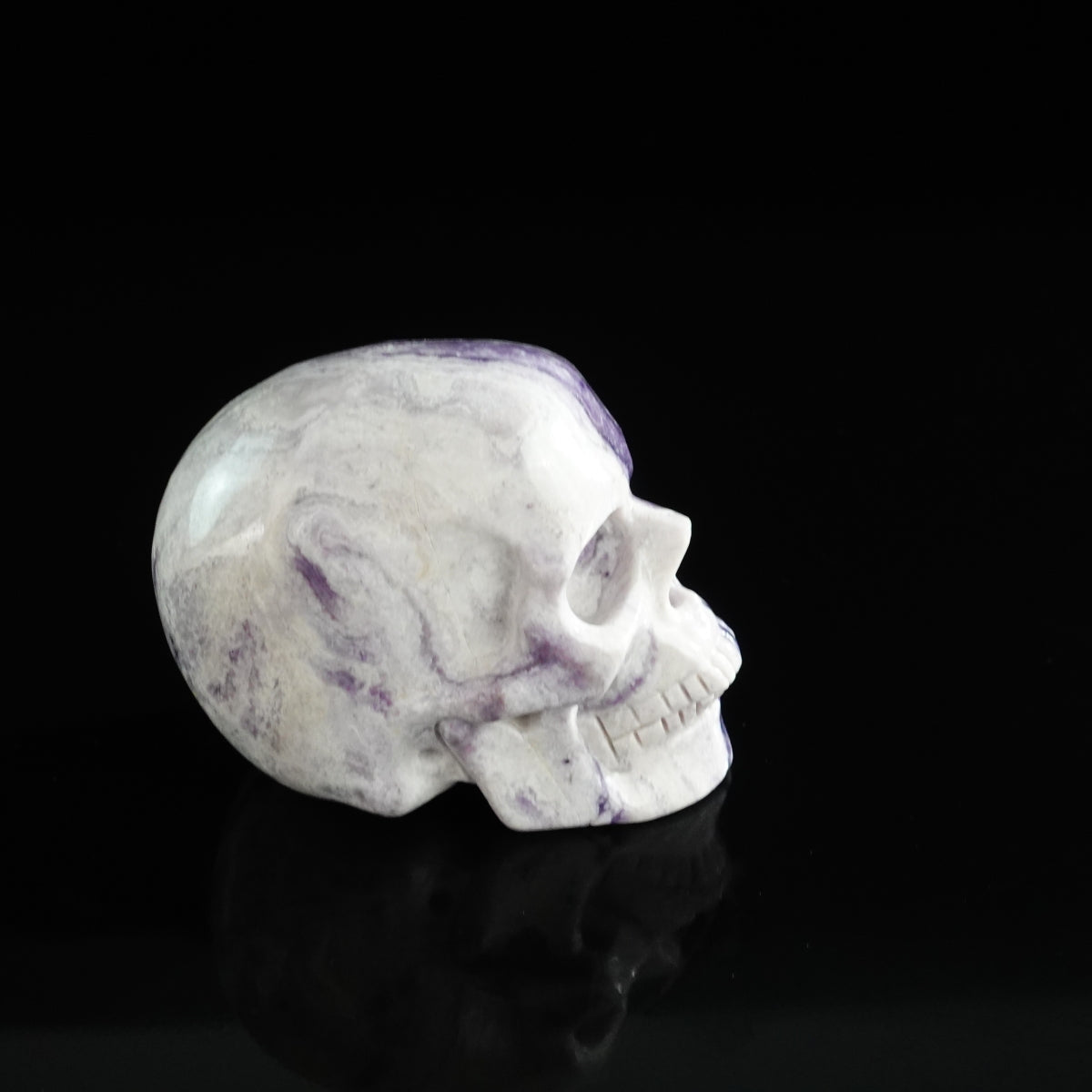 3.0" Purple Malachite Crystal Skull Carving - Unique Piece #PM11