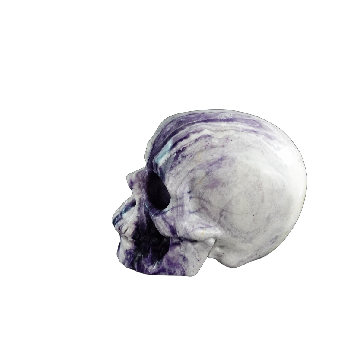 3.0" Purple Malachite Crystal Skull Carving - Unique Piece #PM11