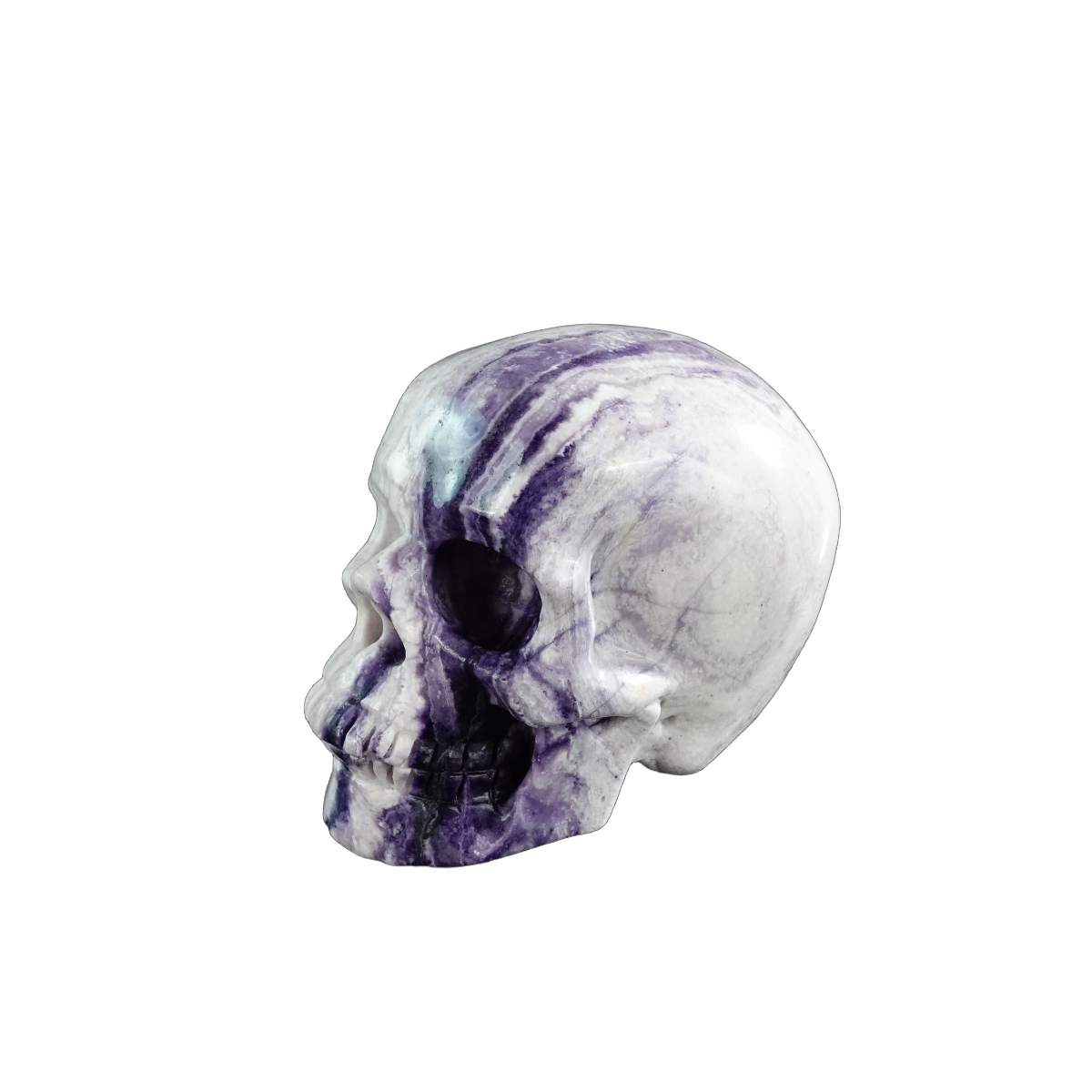 3.0" Purple Malachite Crystal Skull Carving - Unique Piece #PM11