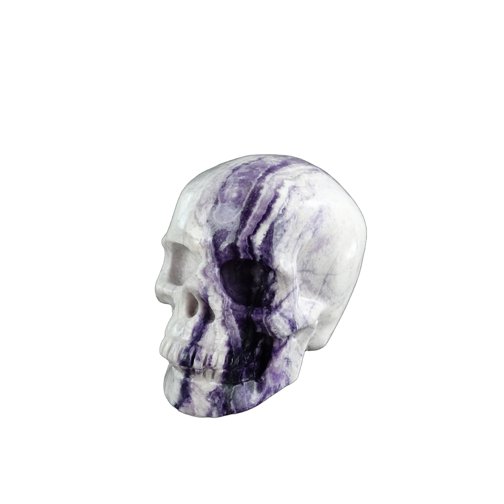 3.0" Purple Malachite Crystal Skull Carving - Unique Piece #PM11