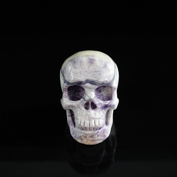 3.0" Purple Malachite Crystal Skull Carving - Unique Piece #PM12