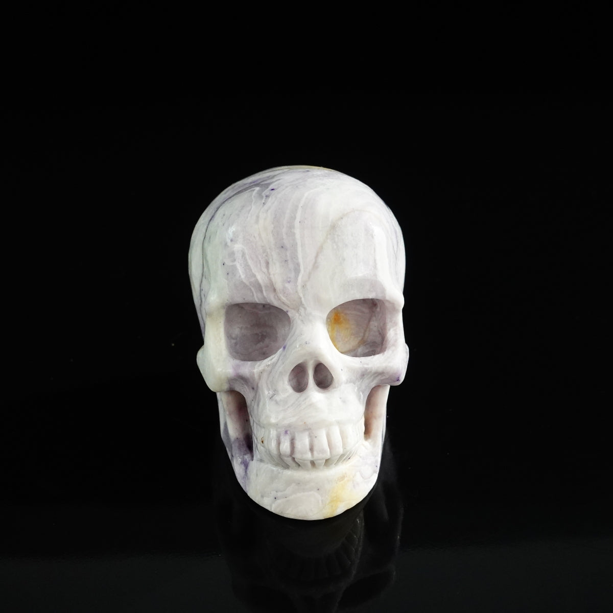 3.0" Purple Malachite Crystal Skull Carving - Unique Piece #PM13