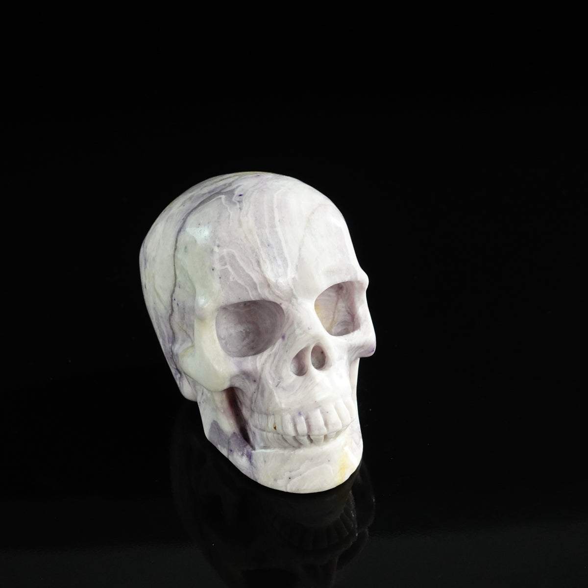 3.0" Purple Malachite Crystal Skull Carving - Unique Piece #PM13