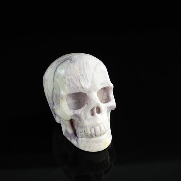 3.0" Purple Malachite Crystal Skull Carving - Unique Piece #PM13 - alternate view