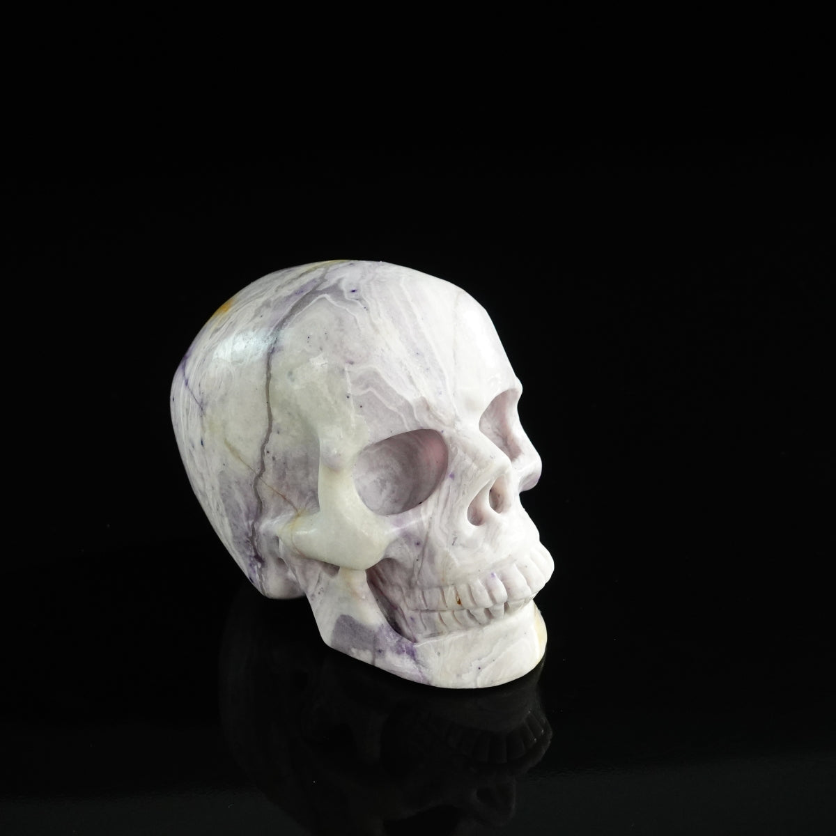 3.0" Purple Malachite Crystal Skull Carving - Unique Piece #PM13