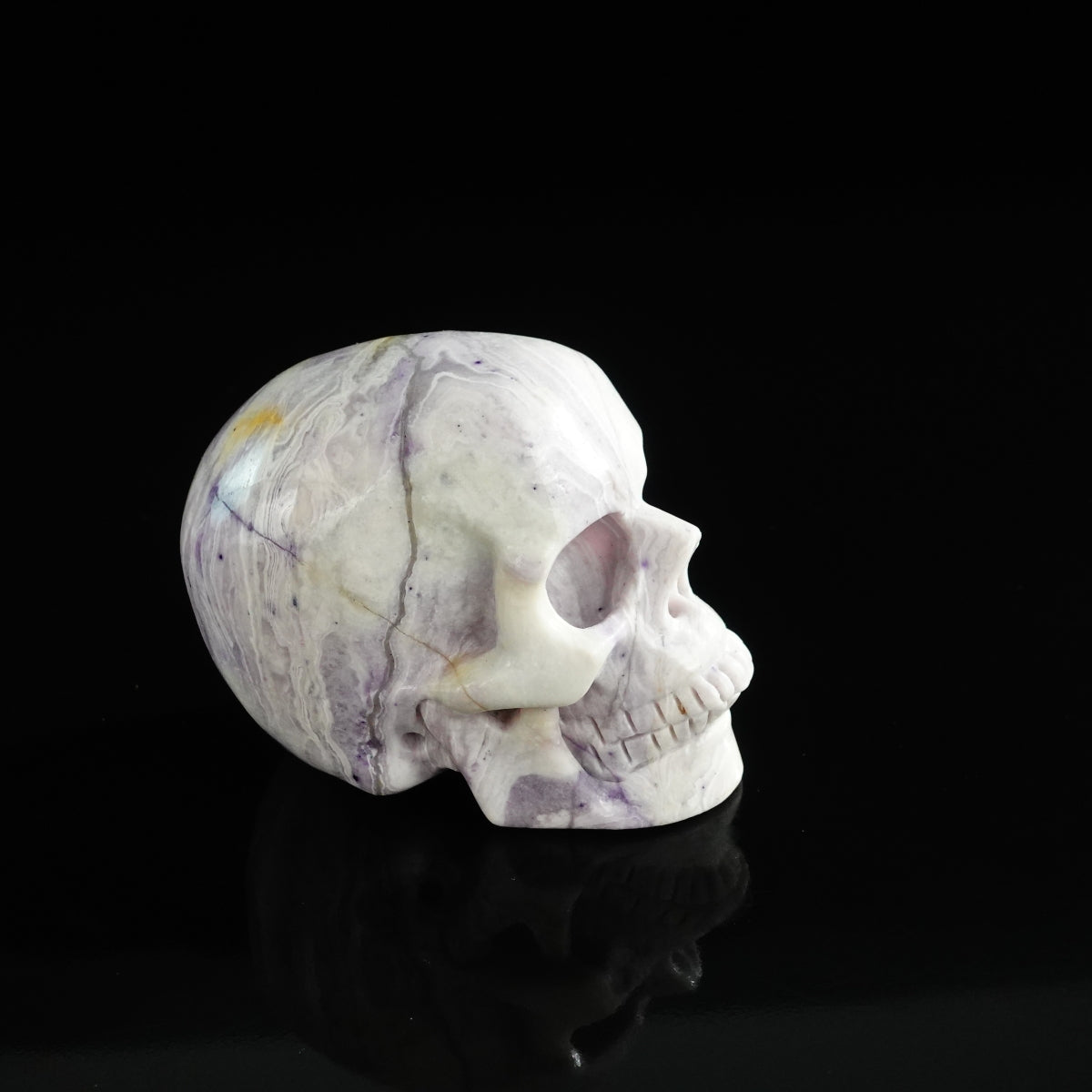 3.0" Purple Malachite Crystal Skull Carving - Unique Piece #PM13