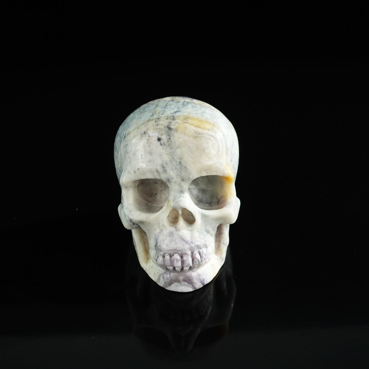 3.0" Purple Malachite Crystal Skull Carving - Unique Piece #PM14
