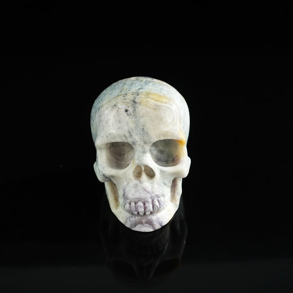 3.0" Purple Malachite Crystal Skull Carving - Unique Piece #PM14