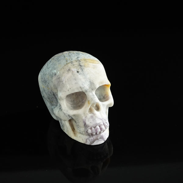 3.0" Purple Malachite Crystal Skull Carving - Unique Piece #PM14 - alternate view