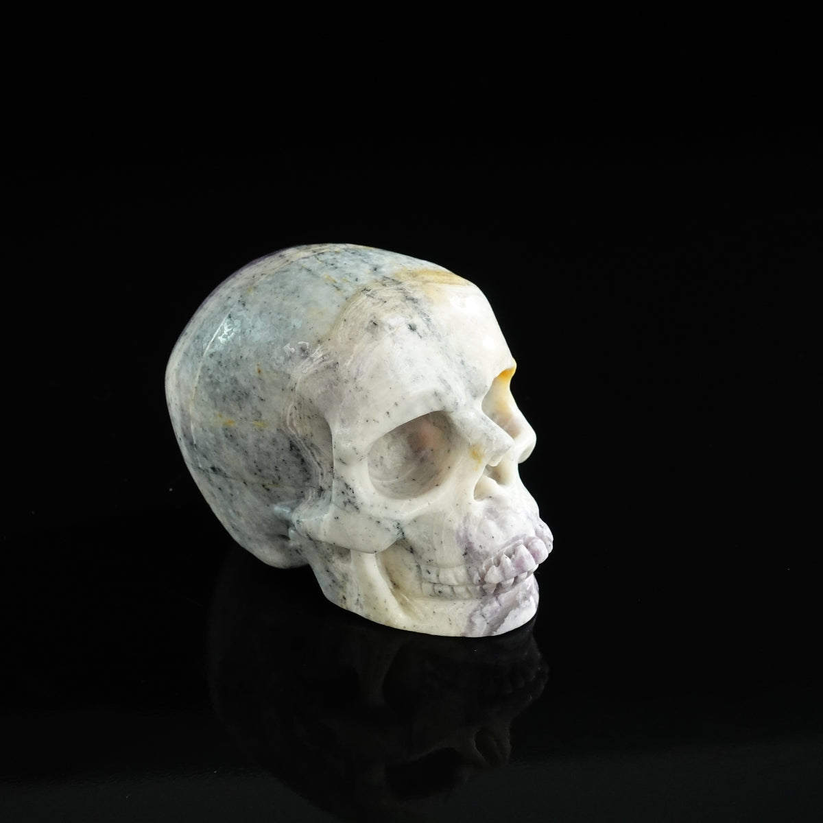 3.0" Purple Malachite Crystal Skull Carving - Unique Piece #PM14