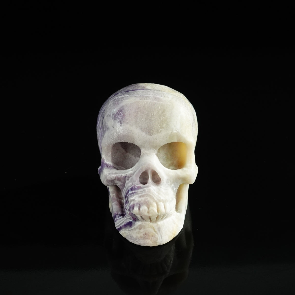 3.0" Purple Malachite Crystal Skull Carving - Unique Piece #PM15