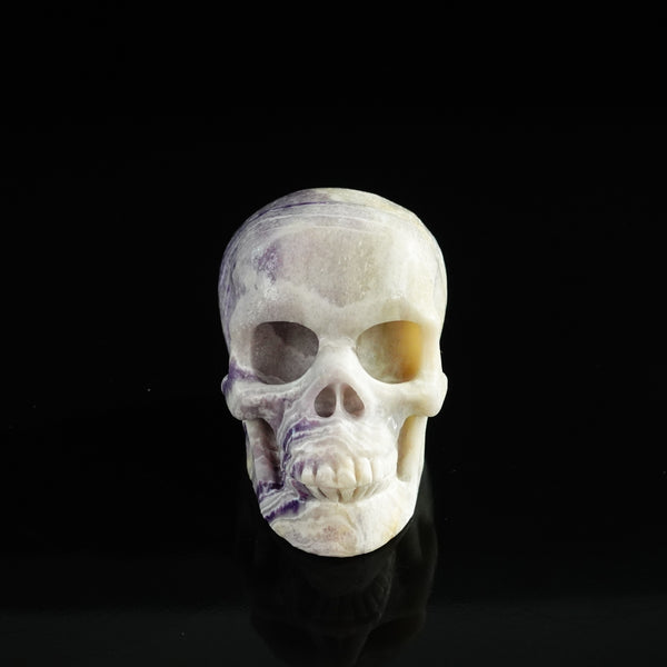 3.0" Purple Malachite Crystal Skull Carving - Unique Piece #PM15