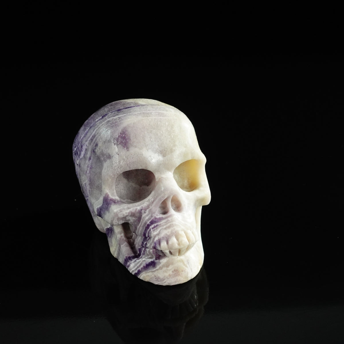 3.0" Purple Malachite Crystal Skull Carving - Unique Piece #PM15