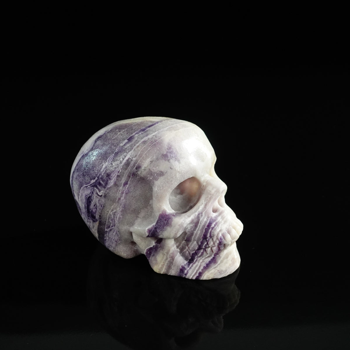 3.0" Purple Malachite Crystal Skull Carving - Unique Piece #PM15