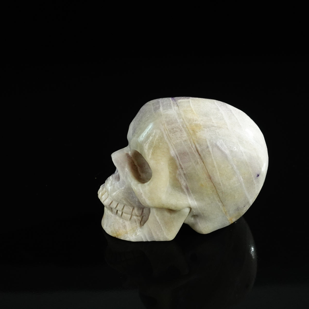 3.0" Purple Malachite Crystal Skull Carving - Unique Piece #PM15