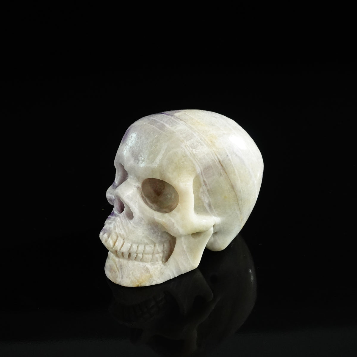 3.0" Purple Malachite Crystal Skull Carving - Unique Piece #PM15