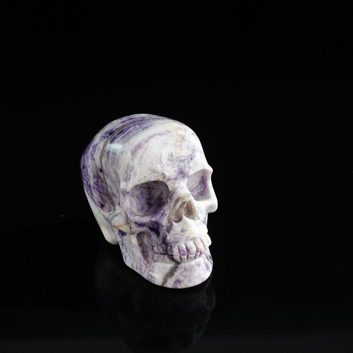 3.0" Purple Malachite Crystal Skull Carving - Unique Piece #PM16