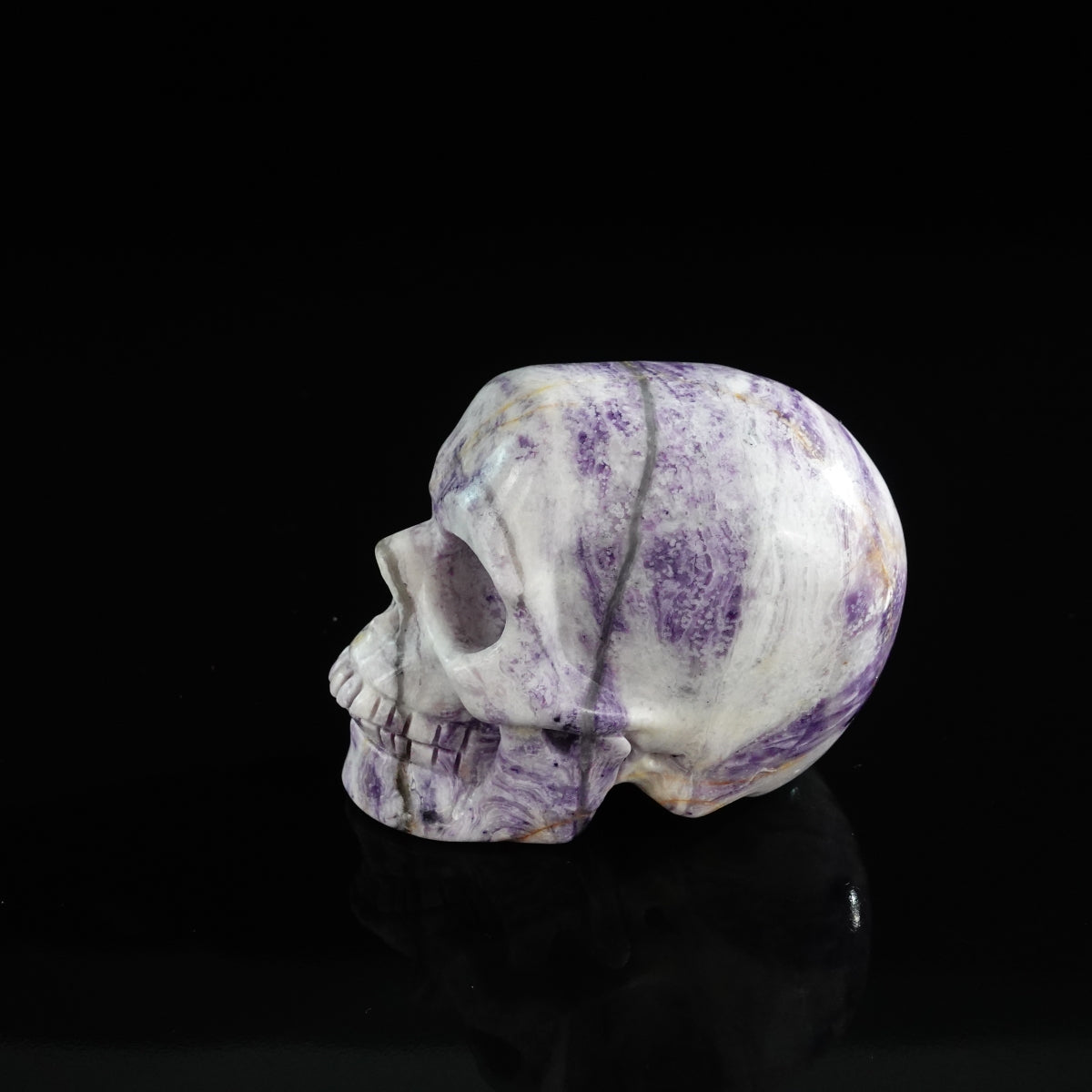 3.0" Purple Malachite Crystal Skull Carving - Unique Piece #PM16