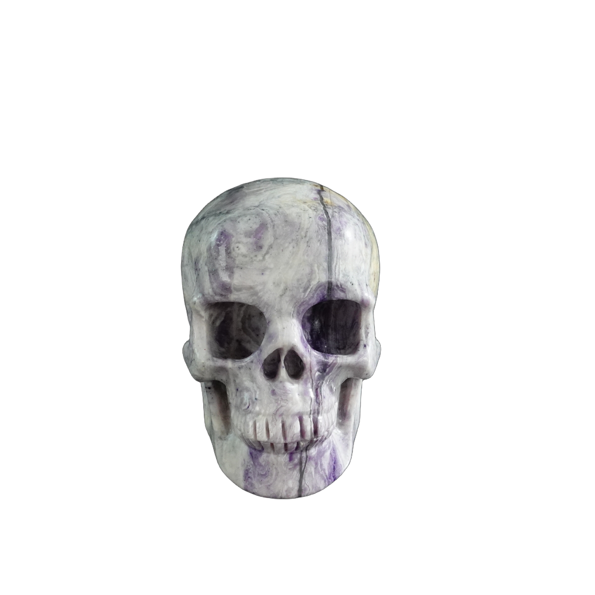 3.0" Purple Malachite Crystal Skull Carving - Unique Piece #PM17