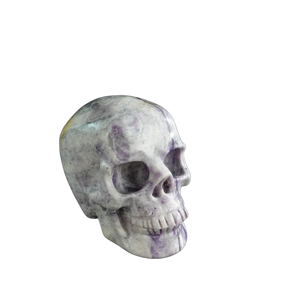 3.0" Purple Malachite Crystal Skull Carving - Unique Piece #PM17