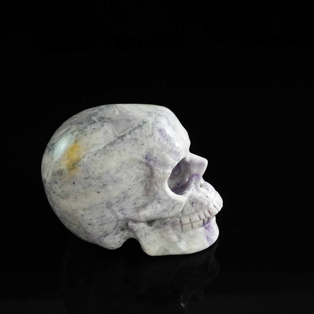 3.0" Purple Malachite Crystal Skull Carving - Unique Piece #PM17