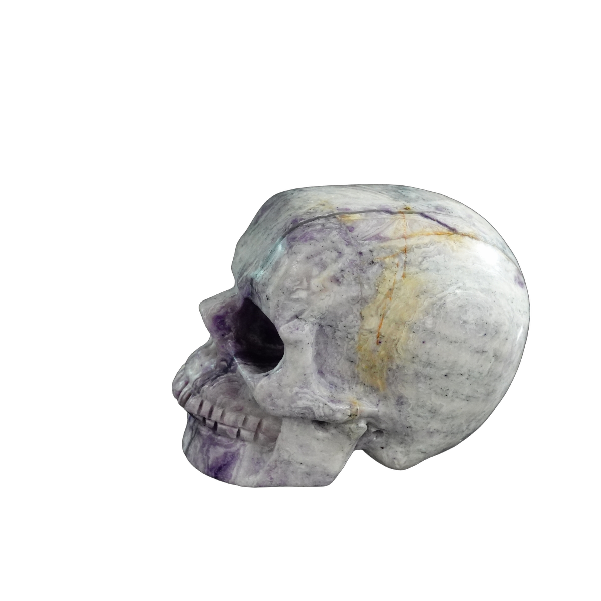3.0" Purple Malachite Crystal Skull Carving - Unique Piece #PM17