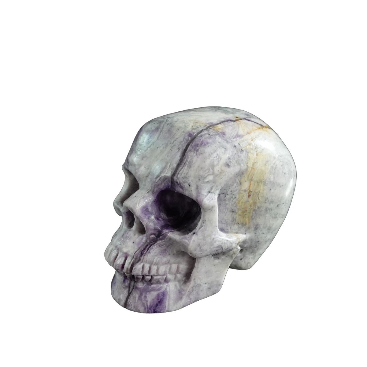 3.0" Purple Malachite Crystal Skull Carving - Unique Piece #PM17