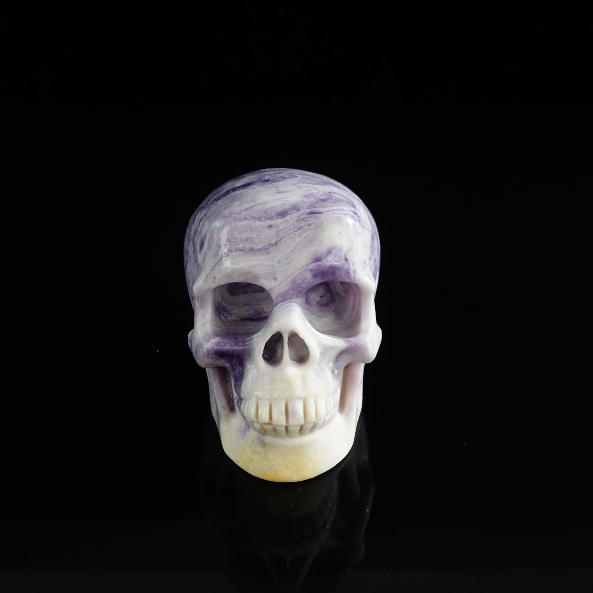 3.0" Purple Malachite Crystal Skull Carving - Unique Piece #PM18