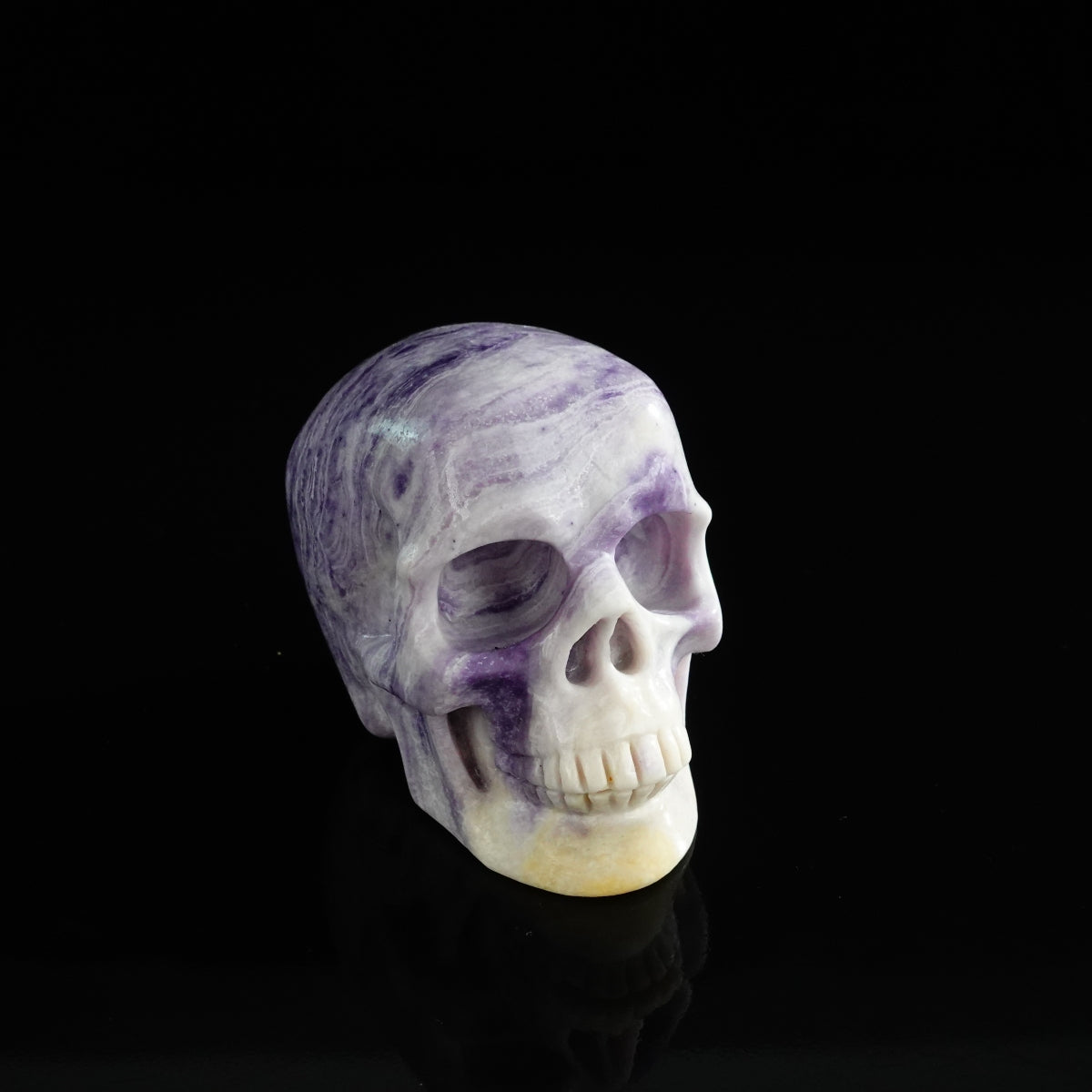 3.0" Purple Malachite Crystal Skull Carving - Unique Piece #PM18