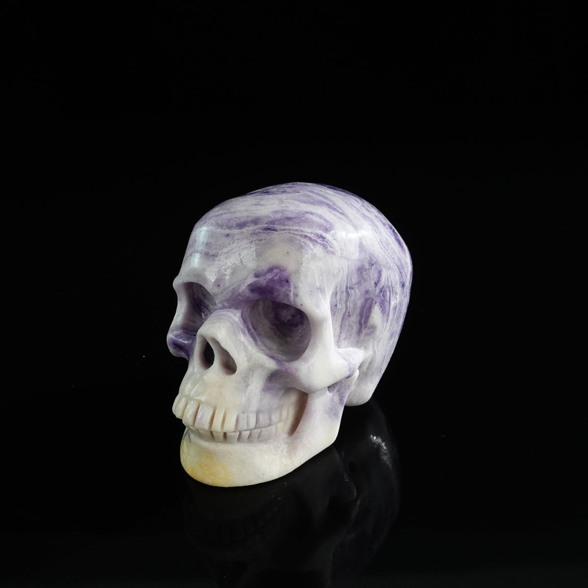 3.0" Purple Malachite Crystal Skull Carving - Unique Piece #PM18