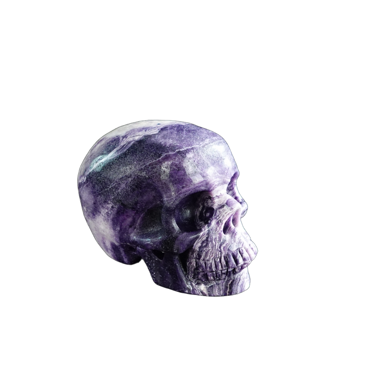 3.0" Purple Malachite Crystal Skull Carving - Unique Piece #PM20