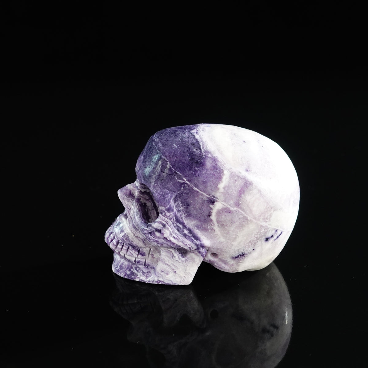 3.0" Purple Malachite Crystal Skull Carving - Unique Piece #PM20