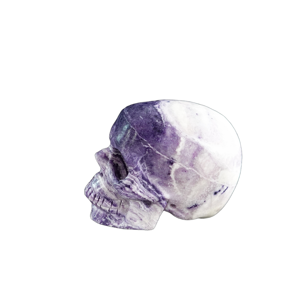 3.0" Purple Malachite Crystal Skull Carving - Unique Piece #PM20