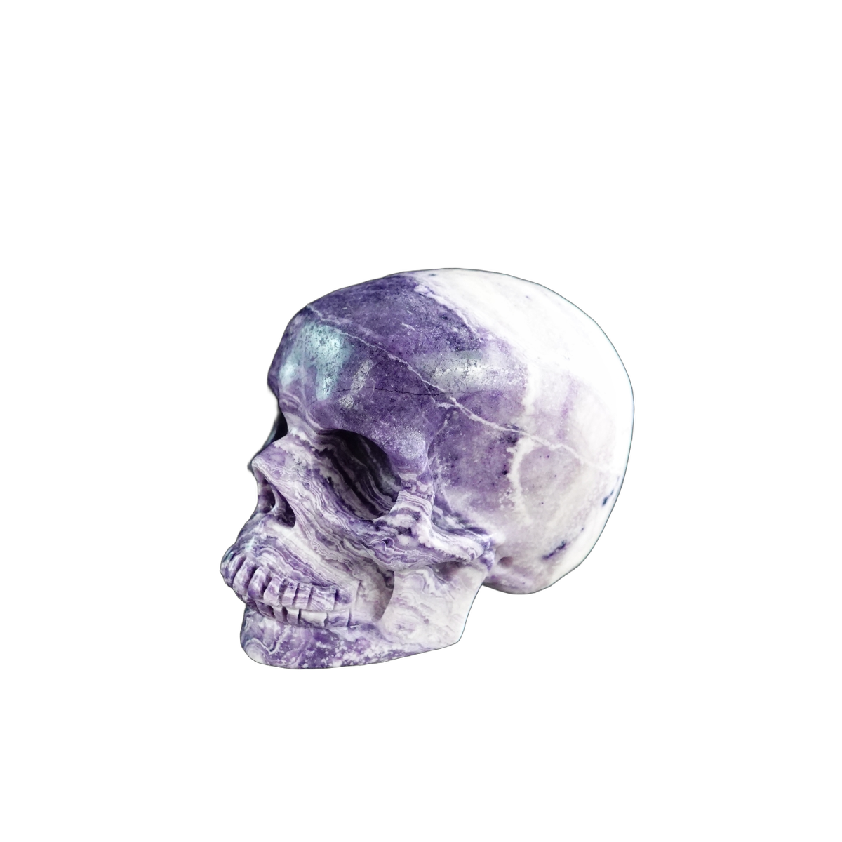 3.0" Purple Malachite Crystal Skull Carving - Unique Piece #PM20