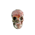 3.0" Red Crazy Lace Agate Crystal Skull Carving - Unique Piece #RC01