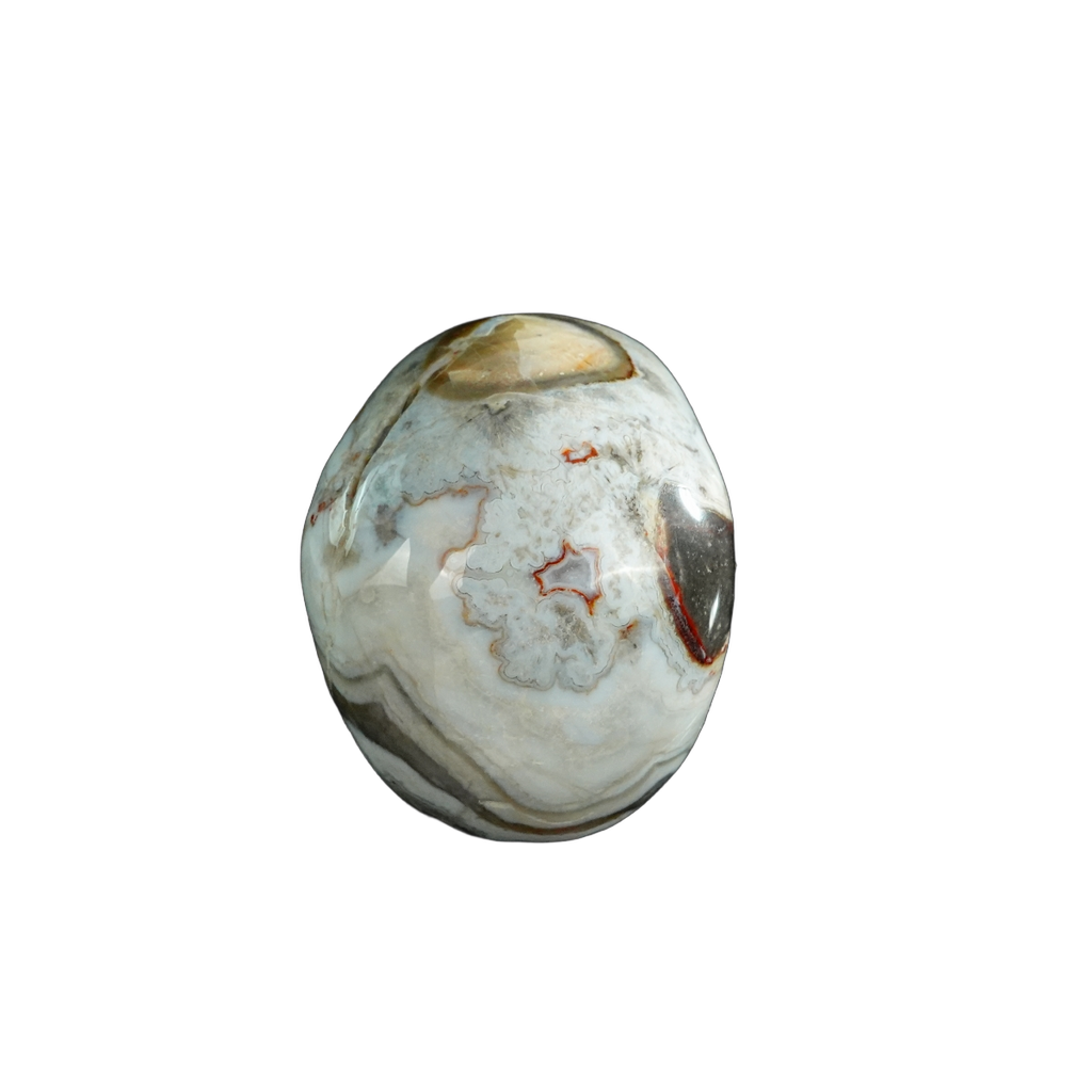 3.0" Red Crazy Lace Agate Crystal Skull Carving - Unique Piece #RC03