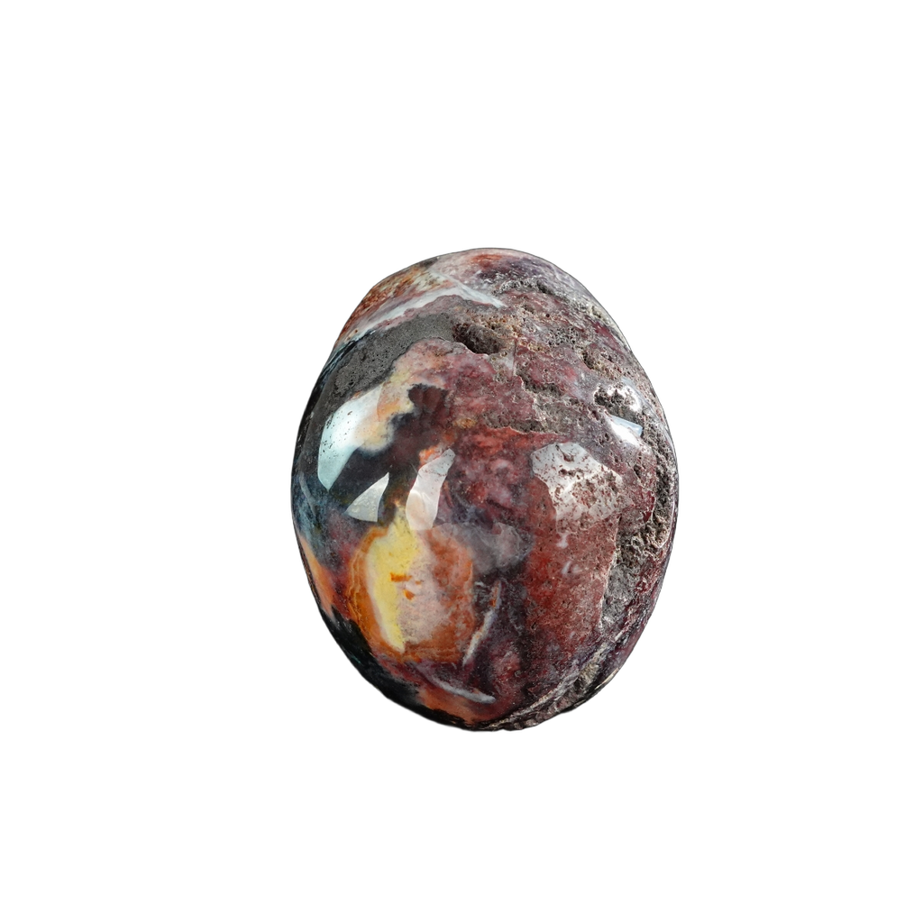 3.0" Red Crazy Lace Agate Crystal Skull Carving - Unique Piece #RC05