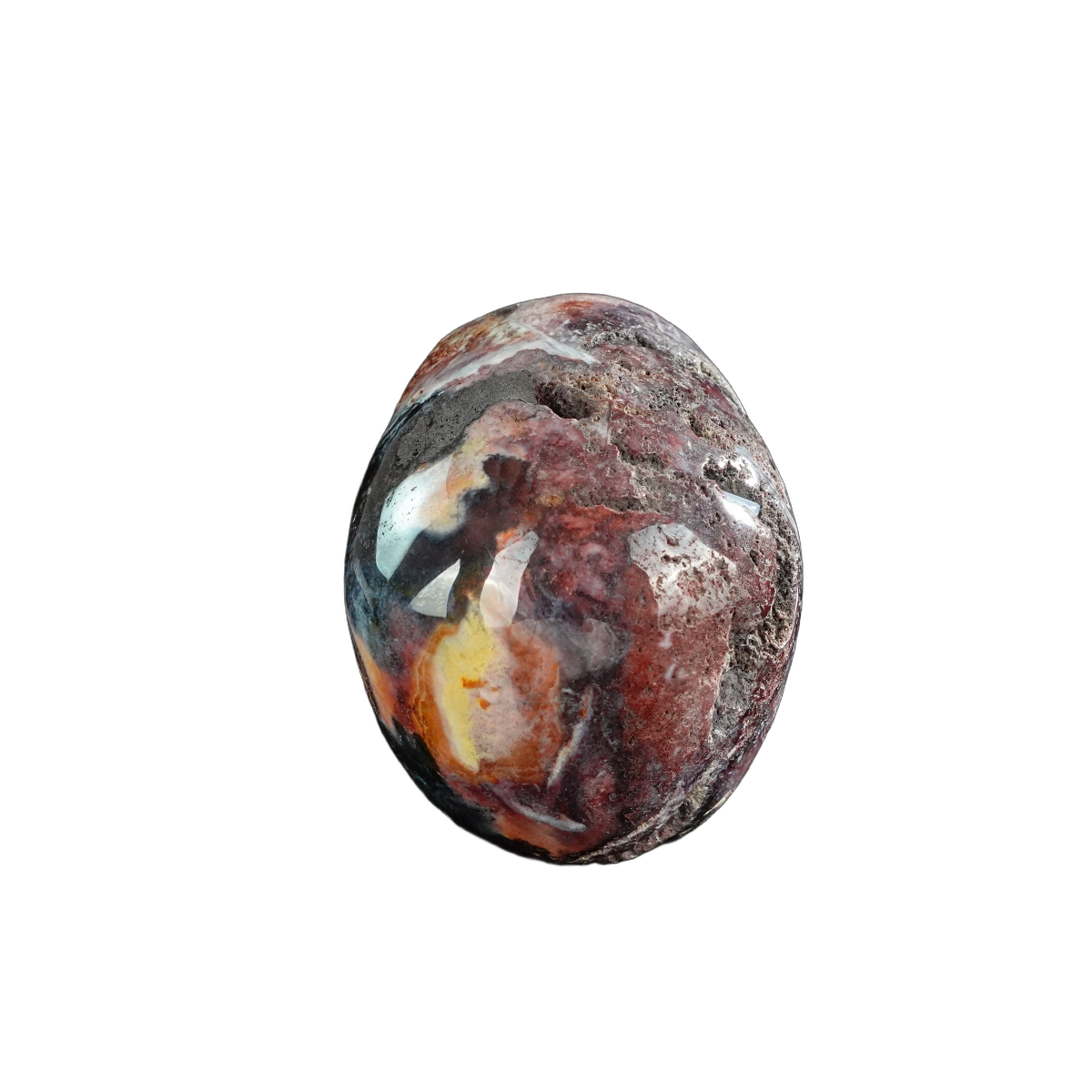 3.0" Red Crazy Lace Agate Crystal Skull Carving - Unique Piece #RC05