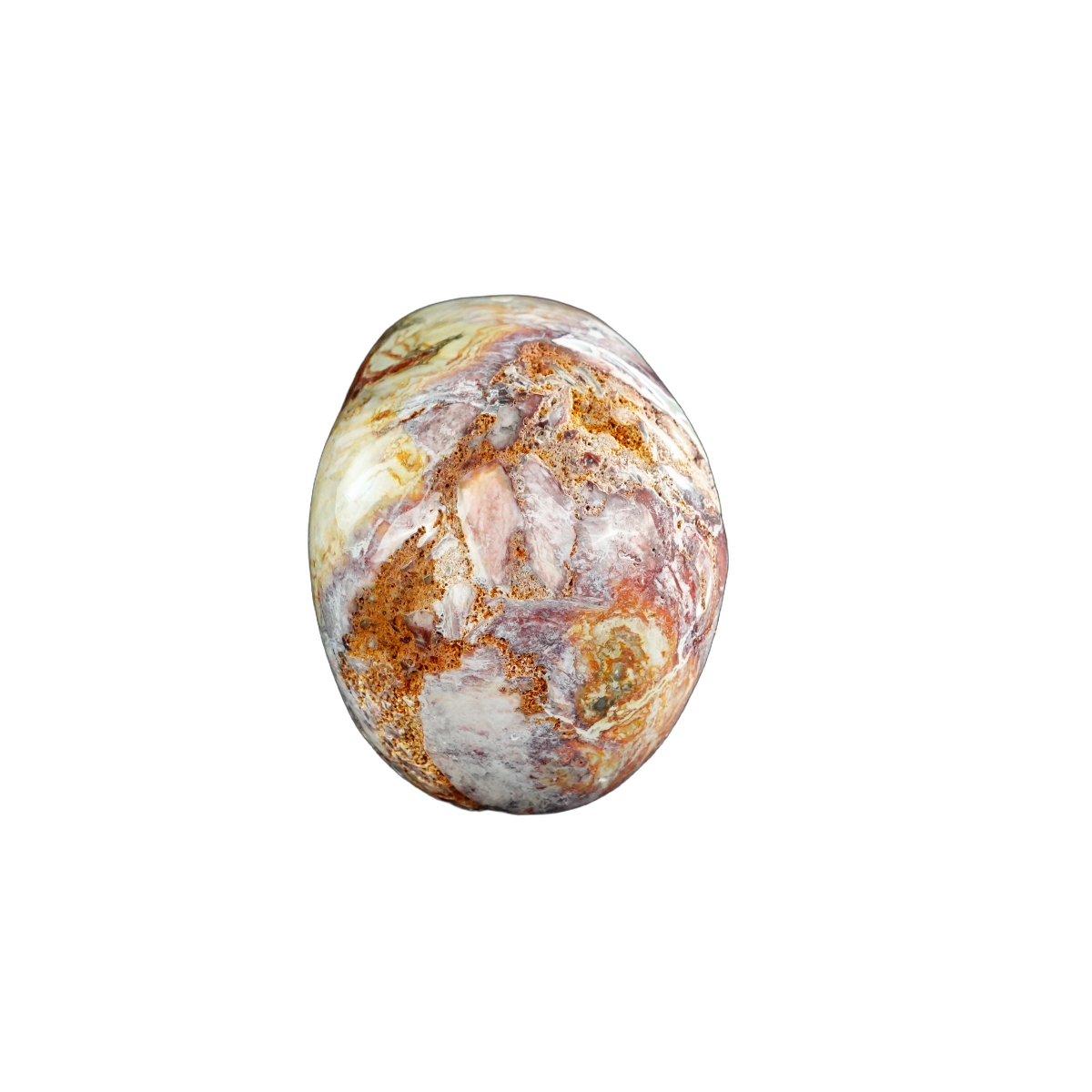 3.0" Red Crazy Lace Agate Crystal Skull Carving - Unique Piece #RC06