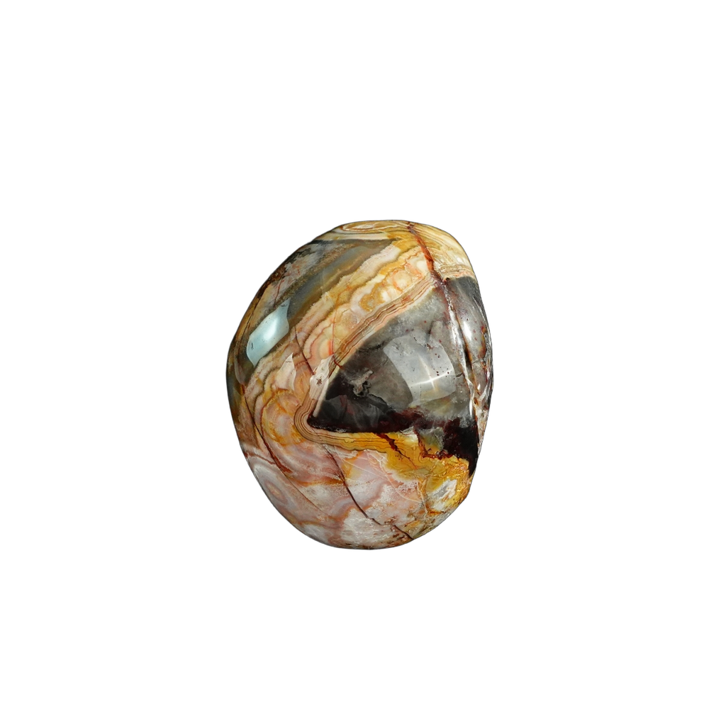 3.0" Red Crazy Lace Agate Crystal Skull Carving - Unique Piece #RC07